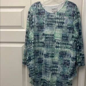 BonWorth Blue and Green Blouse